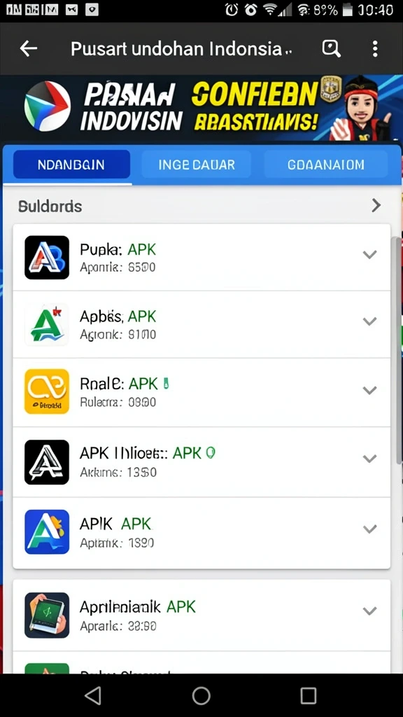 okwin - Tampilan menu awal yang menarik dan user-friendly.