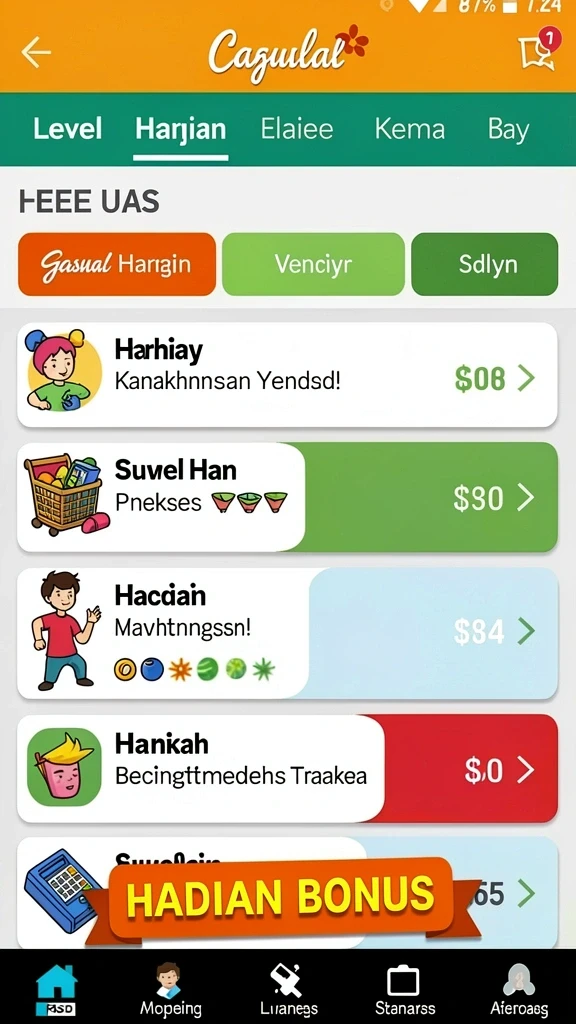 surgavip - Menu upgrade dengan berbagai pilihan senjata.